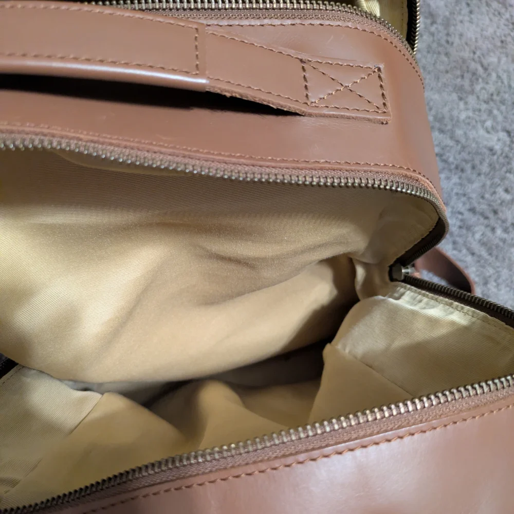 Able Brown Leather Backpack - Picture 8 of 9